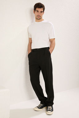 TRENDYOL MAN Siyah Wideleg Baggy Rahat Kal?p Dokuma Kumas Pantolon TMNSS25PL00009 - Trendyolmilla фото 20