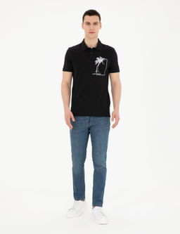 Siyah Slim Fit Ti__rt