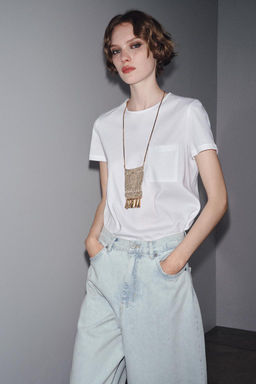 ZW COLLECTION HIGH-WAIST PALAZZO JEANS - Zara фото 2