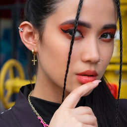 Серьги-кольца Крестики мини, d=1,3 см, цвет золото - Queen fair фото 4