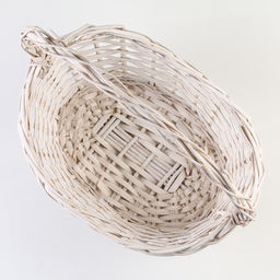 Корзина плетёная для хранения Flegt, лоза, с ручкой, белая, набор 3 шт.