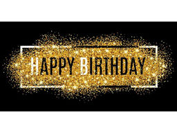 Цена за 5 шт. Конверт для денег "Happy Birthday" (1-05-0255) "Золотистый блеск"