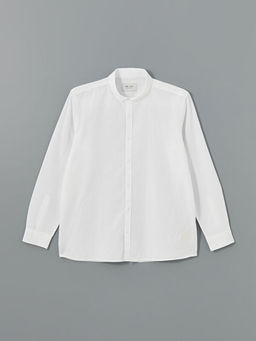 Slim Fit Uzun Kollu Keten Kar???ml? Erkek G?mlek