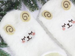 Носки-Тапочки Махровые Овечки Белые - Krumpy фото 2