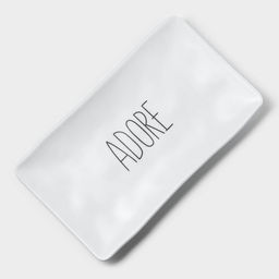 Блюдо для подачи «Белый Восток», меламин, 25.5×15×2 см, прямоугольное, белое