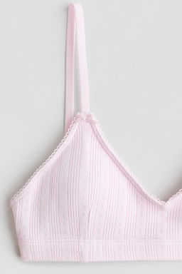 Crop top de pointelle de algod?n con relleno - H&m фото 4