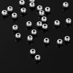 Бусина «Гематит» d=4 мм, (набор 10 г), цвет серебро