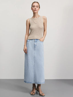 Джинсовая юбка макси / Zarina