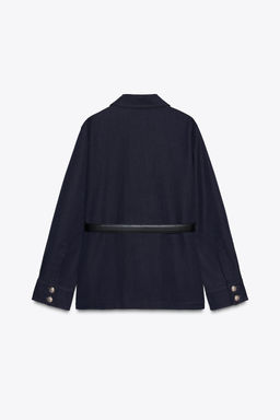 BELTED JACKET WITH PATCH POCKETS - Zara фото 6