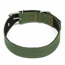 Ошейник брезентовый с подкладом, 72 х 3,5 см, хаки - Пижон фото 2