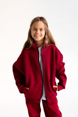 Бомбер утепленный, бордо - Inzibe фото 17