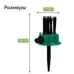 Распылитель-дождеватель, 12 форсунок, под коннектор, пика, пластик, Greengo  фото 5