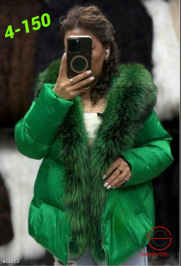 Зимняя женская куртка мех Чернобурка