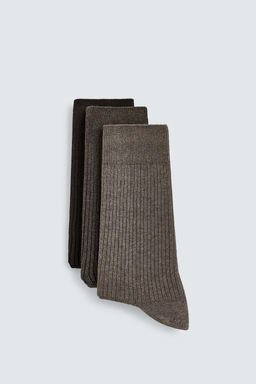 3-PACK OF MEDIUM WEIGHT RIB SOCKS - Zara фото 2