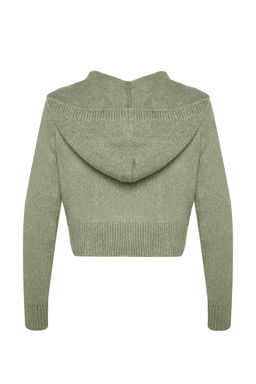 TRENDYOLMILLA Ekru Crop Kapusonlu Buklet Triko H?rka TWOAW24HI00370  фото 14