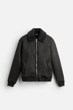 FAUX SUEDE CONTRAST JACKET - Zara фото 7