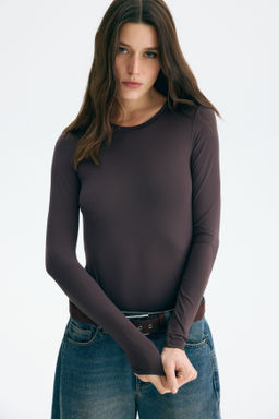 Body de manga larga en microfibra - H&m фото 7