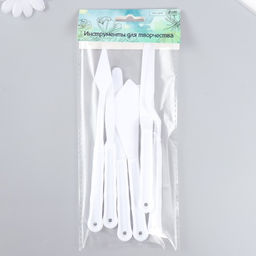 Инструменты для моделирования и придания формы пластик набор 6 шт 10х17 см - Арт узор фото 3