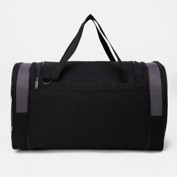 Сумка дорожная Street, 3 отдела на молниях, наружный карман, длинный ремень, чёрная