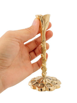 Подсвечник № П686/1(полиш) Роза на 1 свечу 2 шт/упак - Ганг фото 5