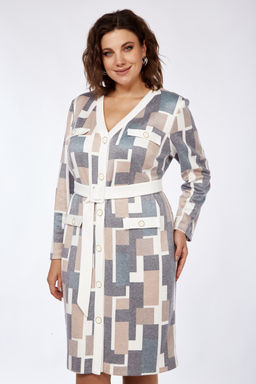 Белорусское женское платье трикотажное из вискозы - Almond фото 2