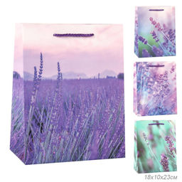 Цена за 12 шт. Пакет подарочный 18x23x10см Лаванда / 3205M /уп 12/720/