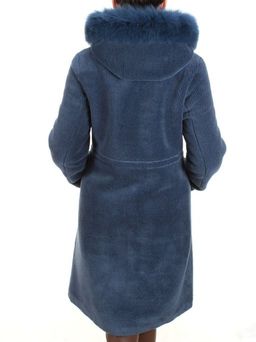 1911 DK. BLUE Дубленка женская зимняя SHARK WARSHIP (60% кашемир, 40% вискоза) - Fashion фото 5