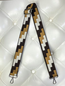 LACCOMA ремень 1000-тетрис-3,8-кор/св.кор/бел полиэстр