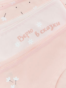 Трусы для девочек слипы мультипак (3 шт.) розовые с печатью - Mark formelle фото 3
