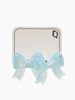 Цена за 2 шт. Серьги пластик «Бантик», перламутровый, голубые