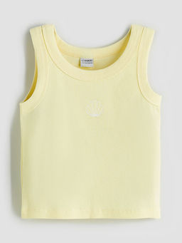 Bisiklet Yaka K?z ?ocuk Crop Atlet