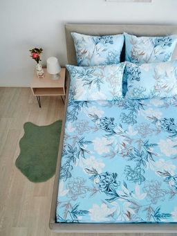 Простыня поплин - Симфония, цвет голубой - Гармония уюта фото 2