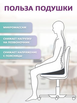 Подушка для сиденья Bio-Line KSG с гречневой лузгой