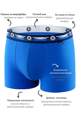 Мужские трусы BB33 Голубой