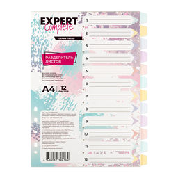 Expert Complete Trend Pastel Разделитель листов пластиковый A4 12 шт. EC270040207 диагональ ассорти