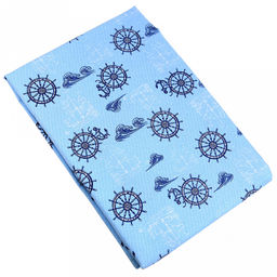 "Морское путешествие" Скатерть рогожка 120х145см, 191г/м2, хлопок 100%, "Домашняя мода" (Россия)