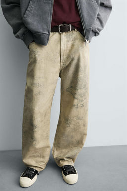 FADED PRINT BAGGY FIT TROUSERS - Zara фото 5