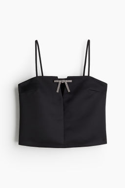 Top de tirantes espagueti con lazo decorativo - H&m фото 8