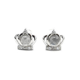 Пусеты с лабрадором Корона 8*8мм, 0,8г