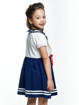 Платье для девочки UD 1579 бел/синий - Mini maxi фото 2