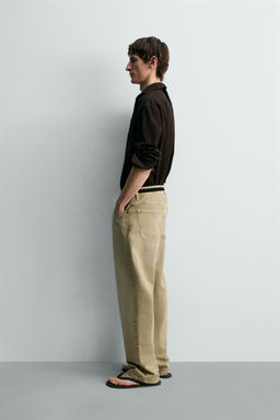 JEANS STRAIGHT FIT LIMITED EDITION / Khaki claro - Zara фото 4