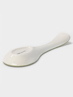 Подставка под ложку Доляна «Зайка», 22.3×7.1×2.7 см, доломит, белая, зелёная