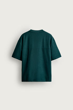 CAMISETA RELAXED FIT COSTURA / Verde azul - Zara фото 6