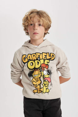 Толстовка с капюшоном Garfield для мальчиков - Defacto фото 3
