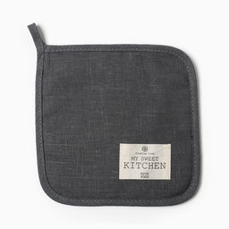 Прихватка Этель ECO grey, 19х19 см, 100% лён, 245 г/м2  фото 2