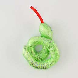 Мягкая игрушка Змея блестящая, 11 см, цвет зелёный - Simaland фото 7