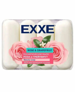 EXXE мыло косметическое 4шт*70гр Роза и грейпфрут (Белое)