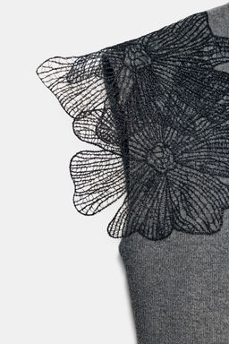 RIBBED FLORAL TOP - Zara фото 7