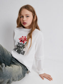ACOOLA / Джемпер детский для девочек Airville белый  фото 4