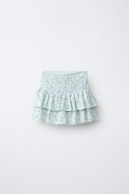 FALDA BERMUDA FLORES / Azul claro - Zara фото 2